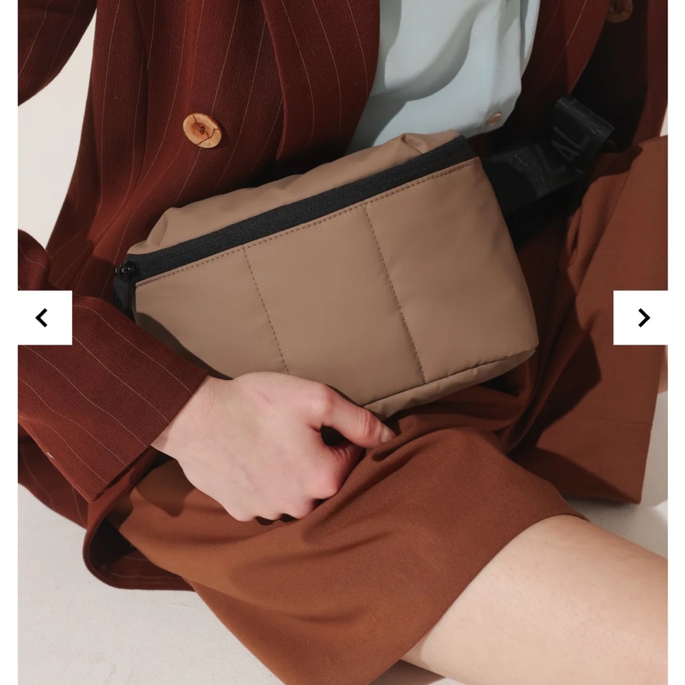 Calpak Neutral Taupe Mini Puffer Crossbody